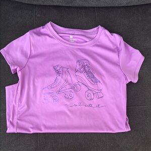 All in Motion Kids Purple Roller Skate Tee